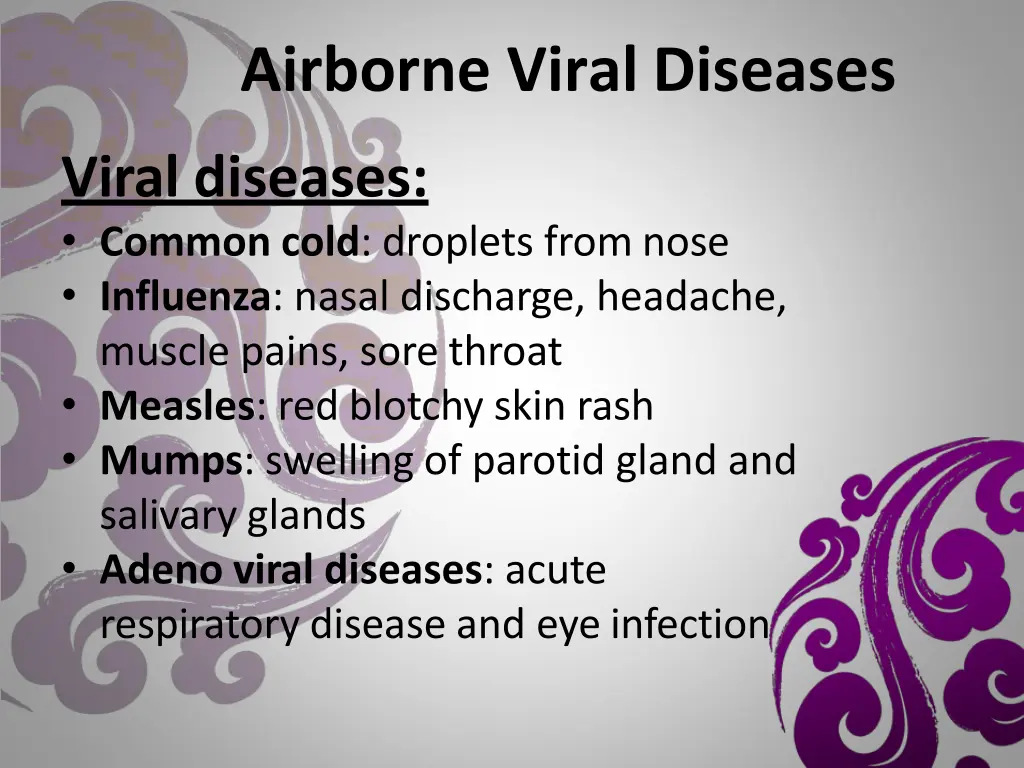 airborne viral diseases