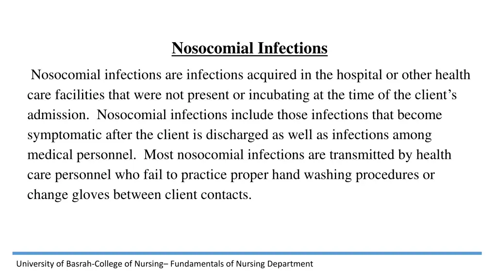 nosocomial infections