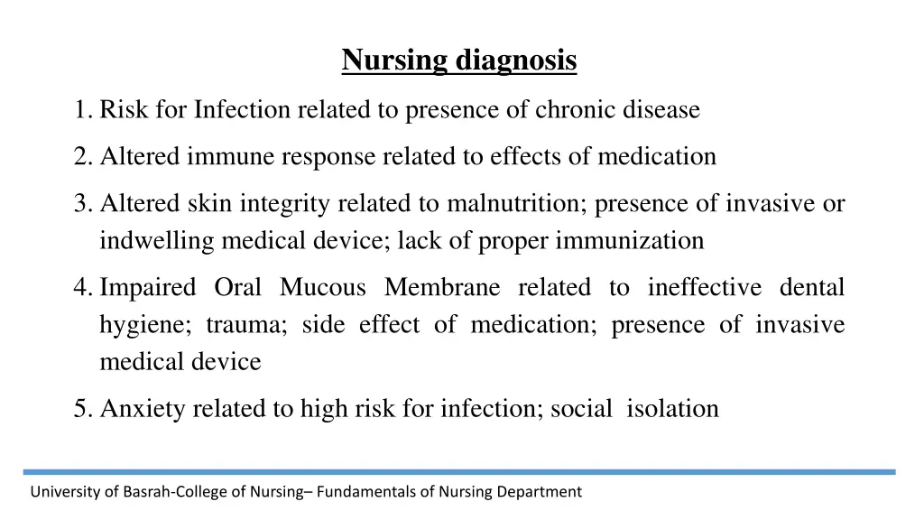 nursing diagnosis