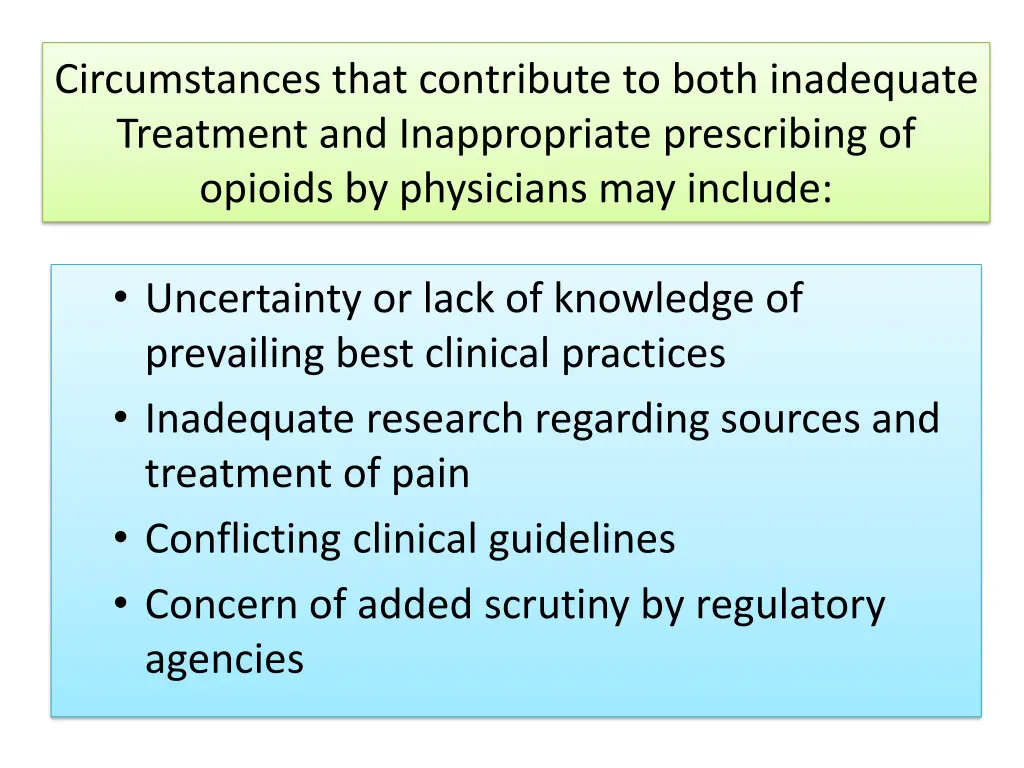 circumstances that contribute to both inadequate