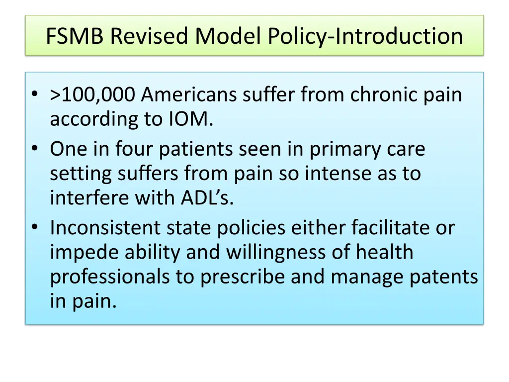 fsmb revised model policy introduction 2