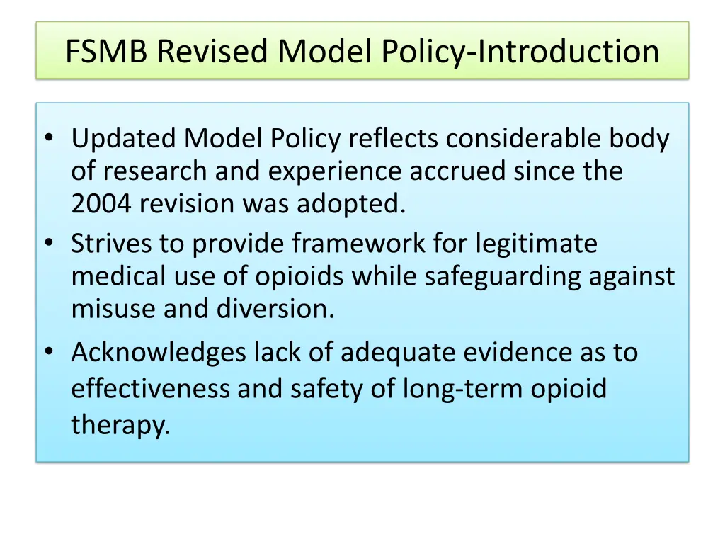 fsmb revised model policy introduction