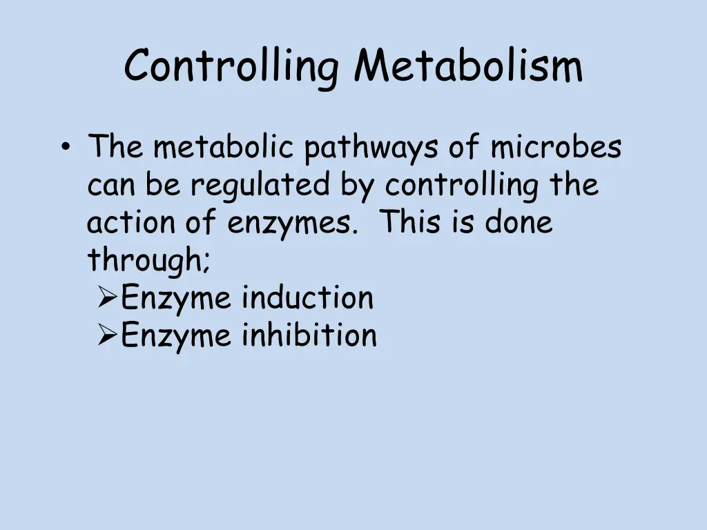 controlling metabolism