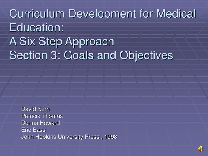 curriculum development for medical education