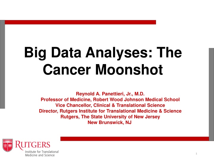 big data analyses the cancer moonshot