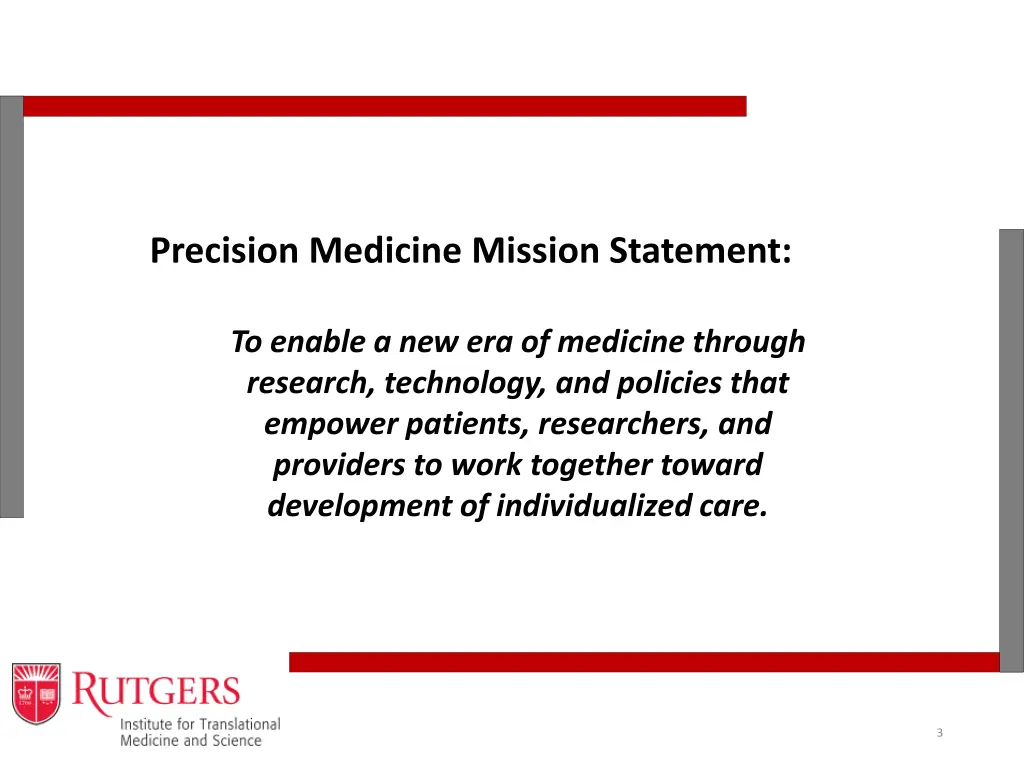 precision medicine mission statement