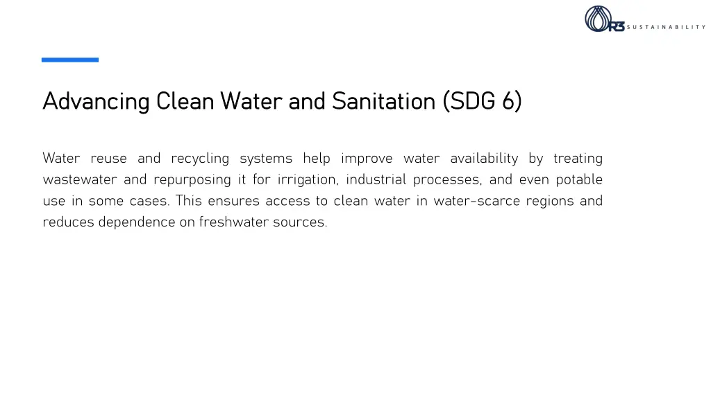advancing clean water and sanitation