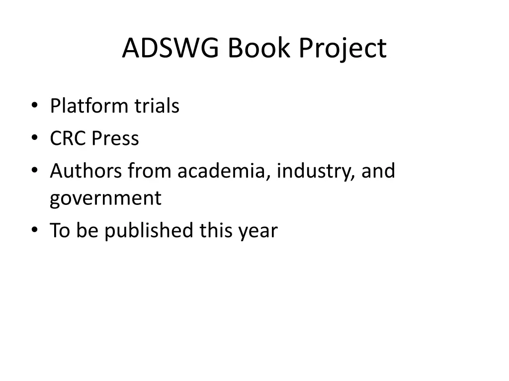 adswg book project