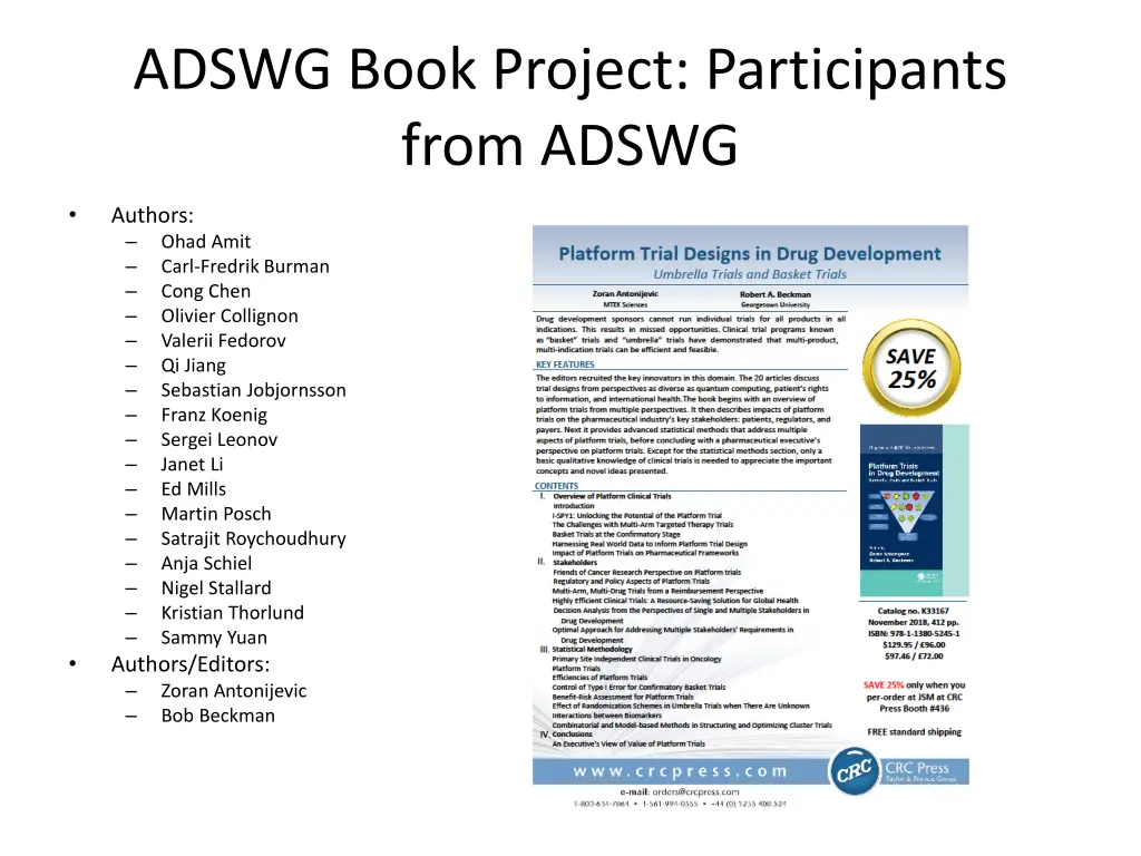adswg book project participants from adswg