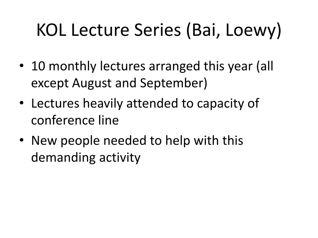 kol lecture series bai loewy