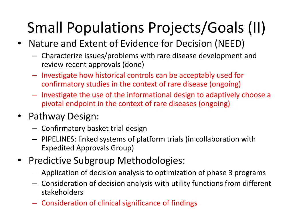 small populations projects goals ii nature