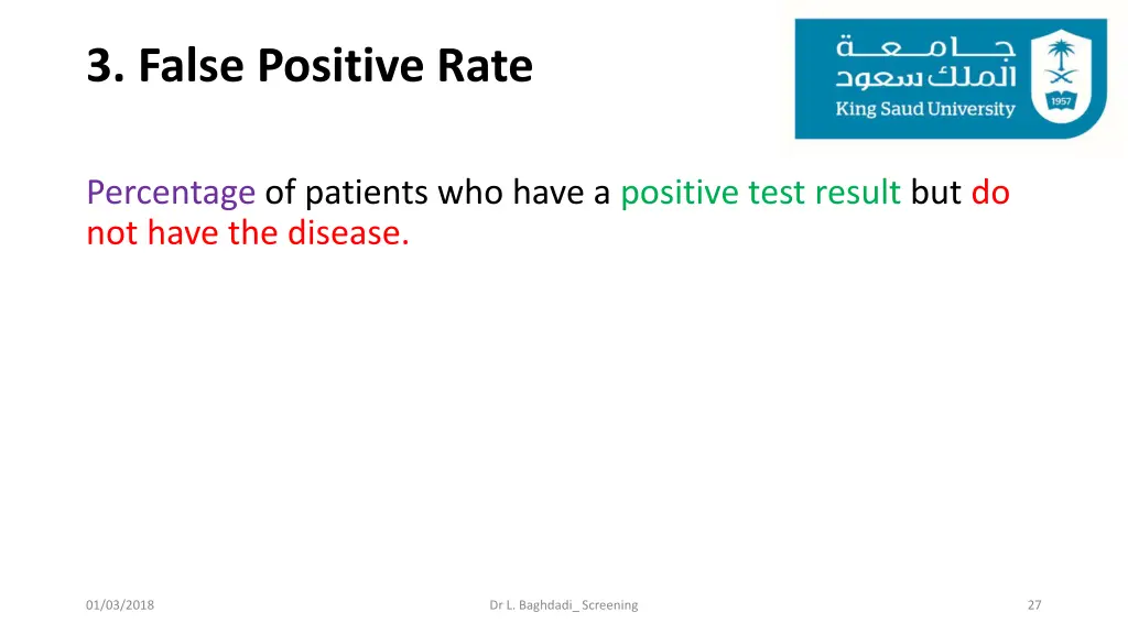 3 false positive rate