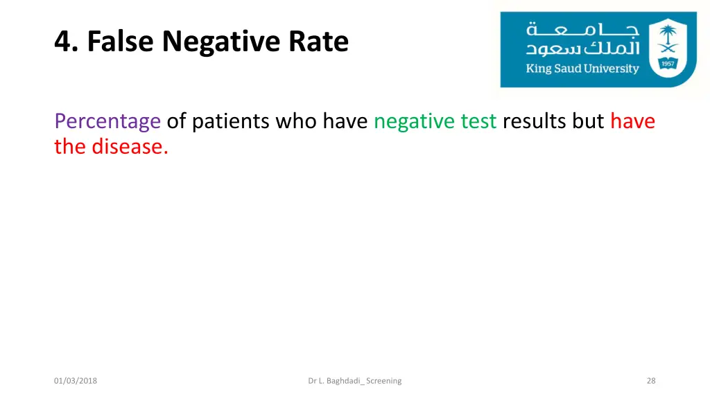 4 false negative rate
