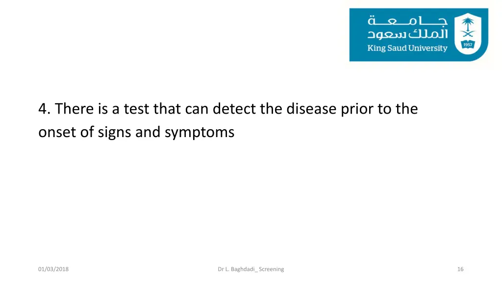 4 there is a test that can detect the disease