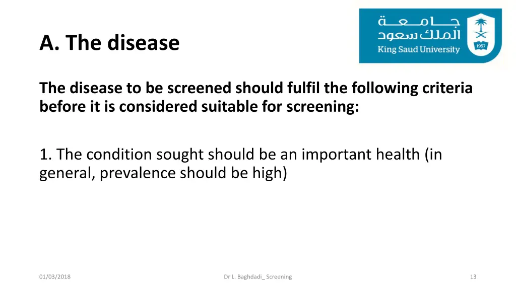 a the disease