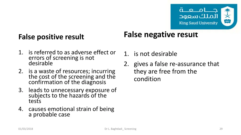 false negative result