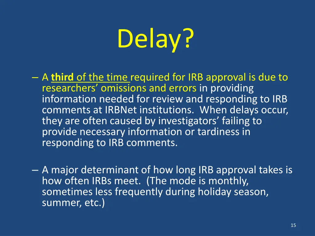 delay