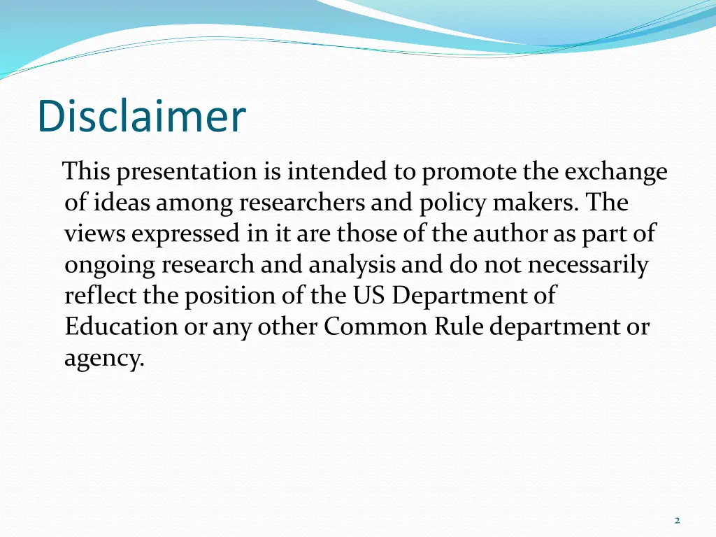 disclaimer