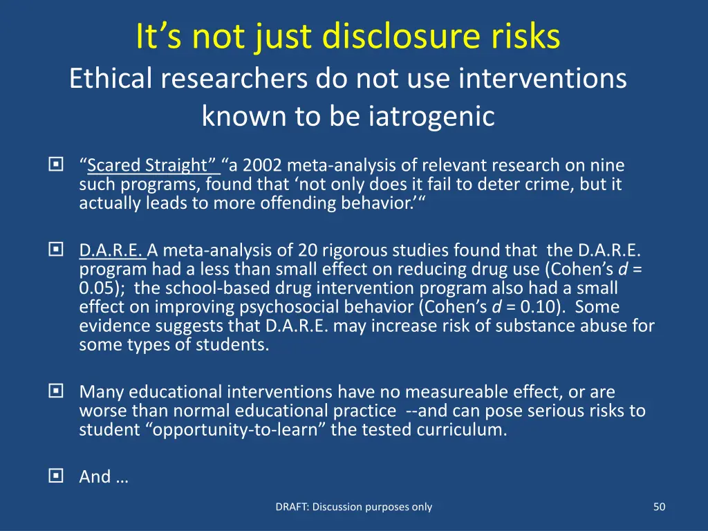 it s not just disclosure risks ethical