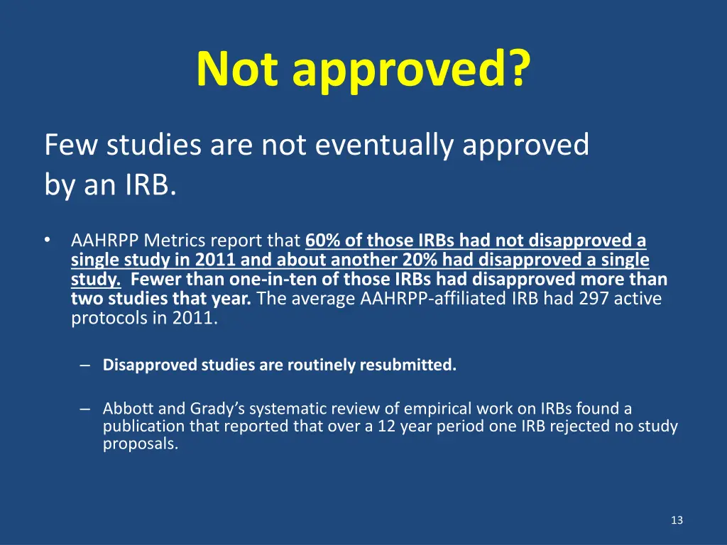 not approved