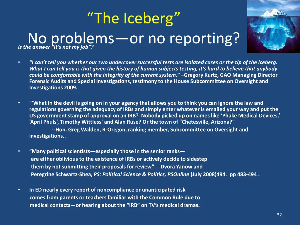 the iceberg