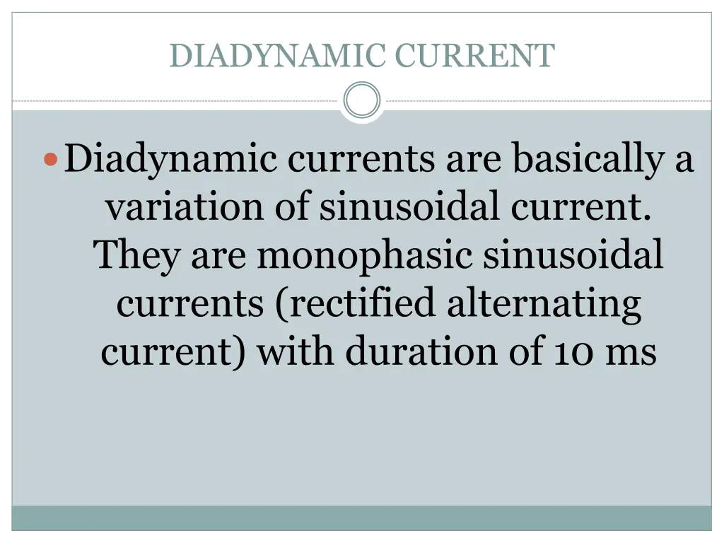 diadynamic current 1