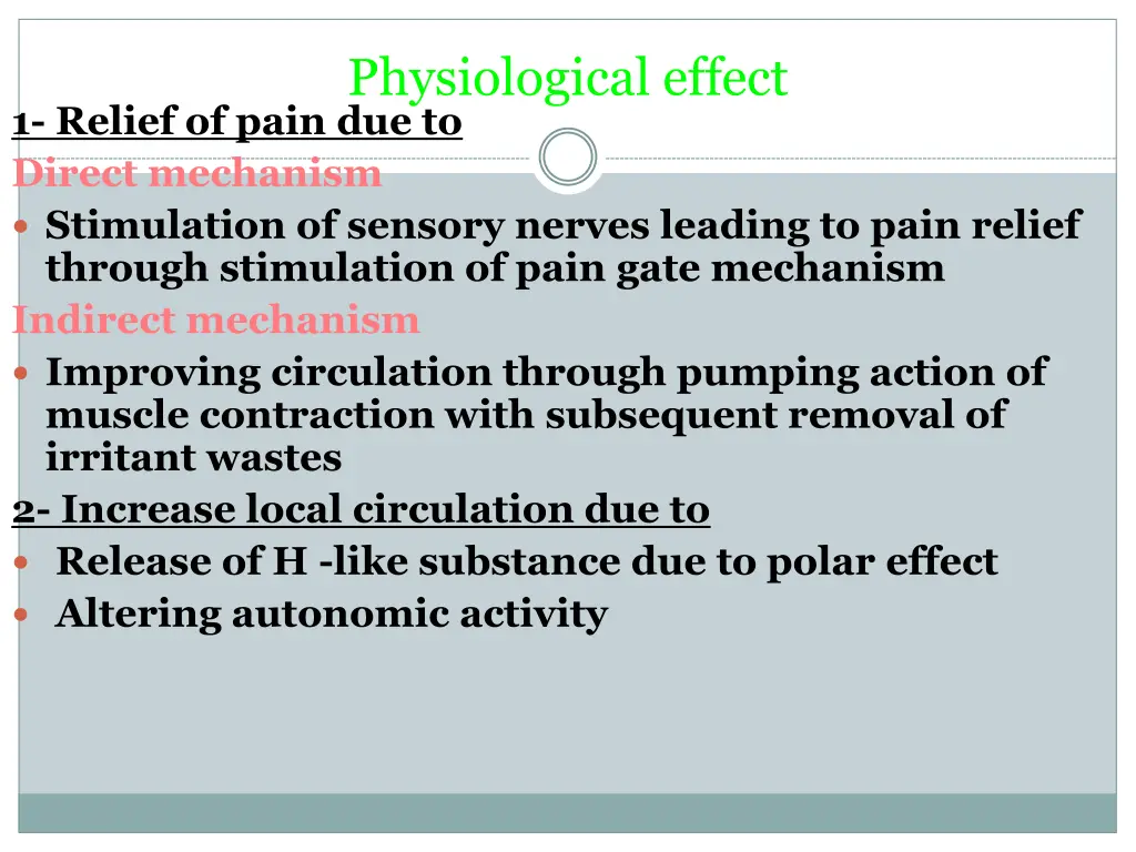 physiological effect