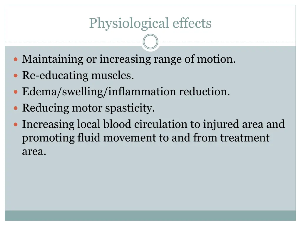 physiological effects