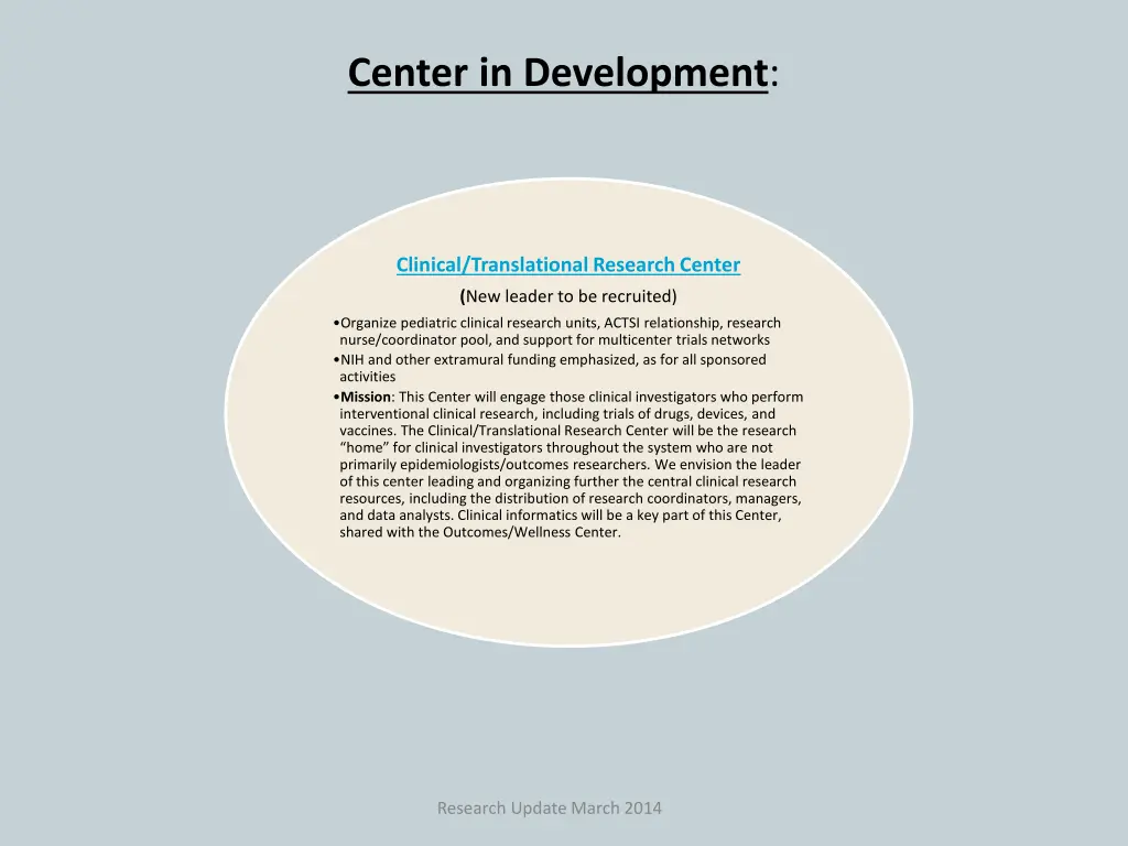 center in development