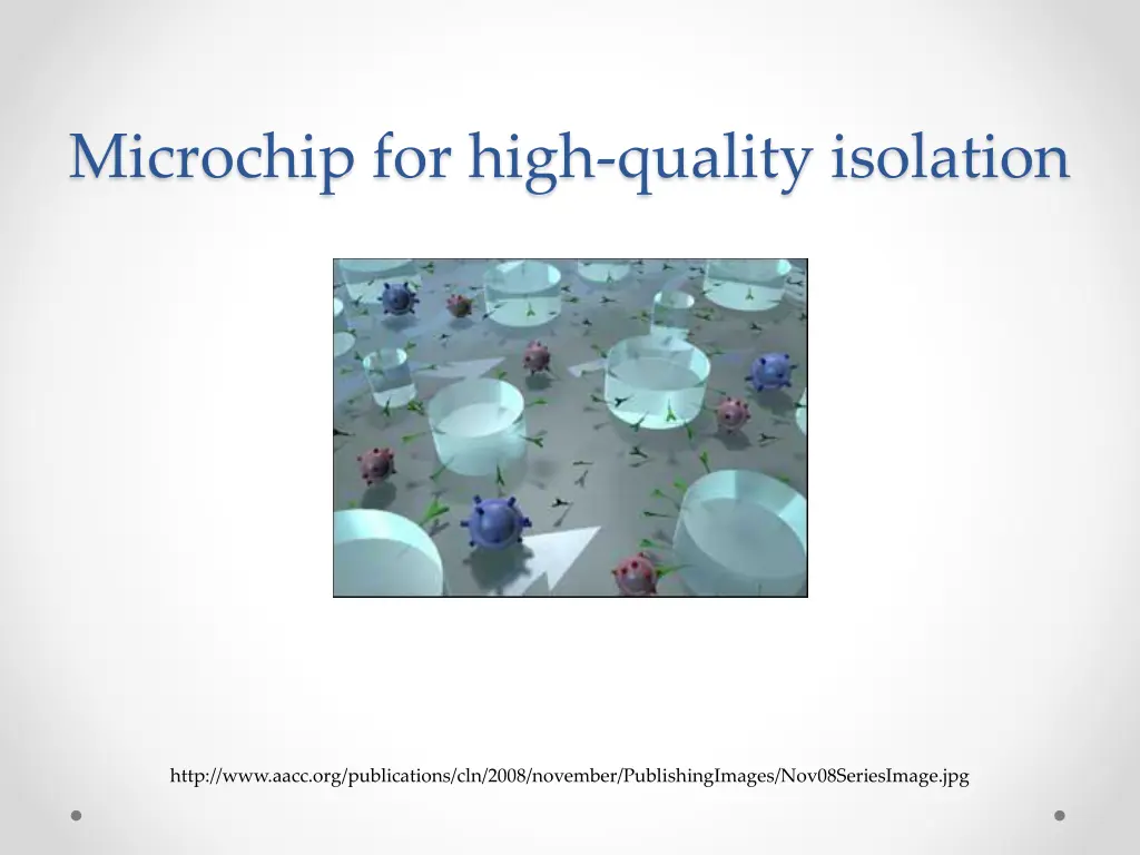 microchip for high quality isolation