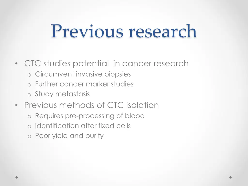 previous research