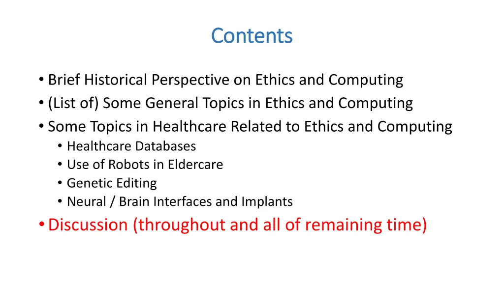 contents contents