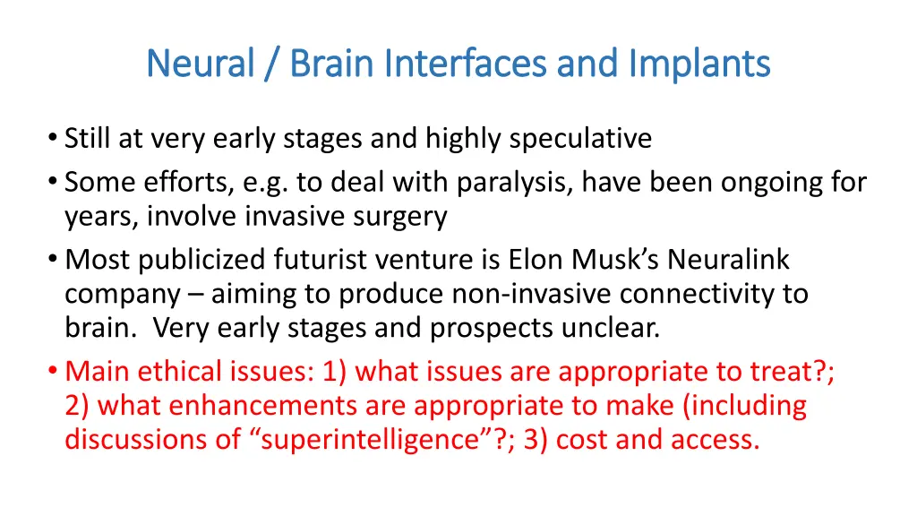 neural brain interfaces and implants neural brain
