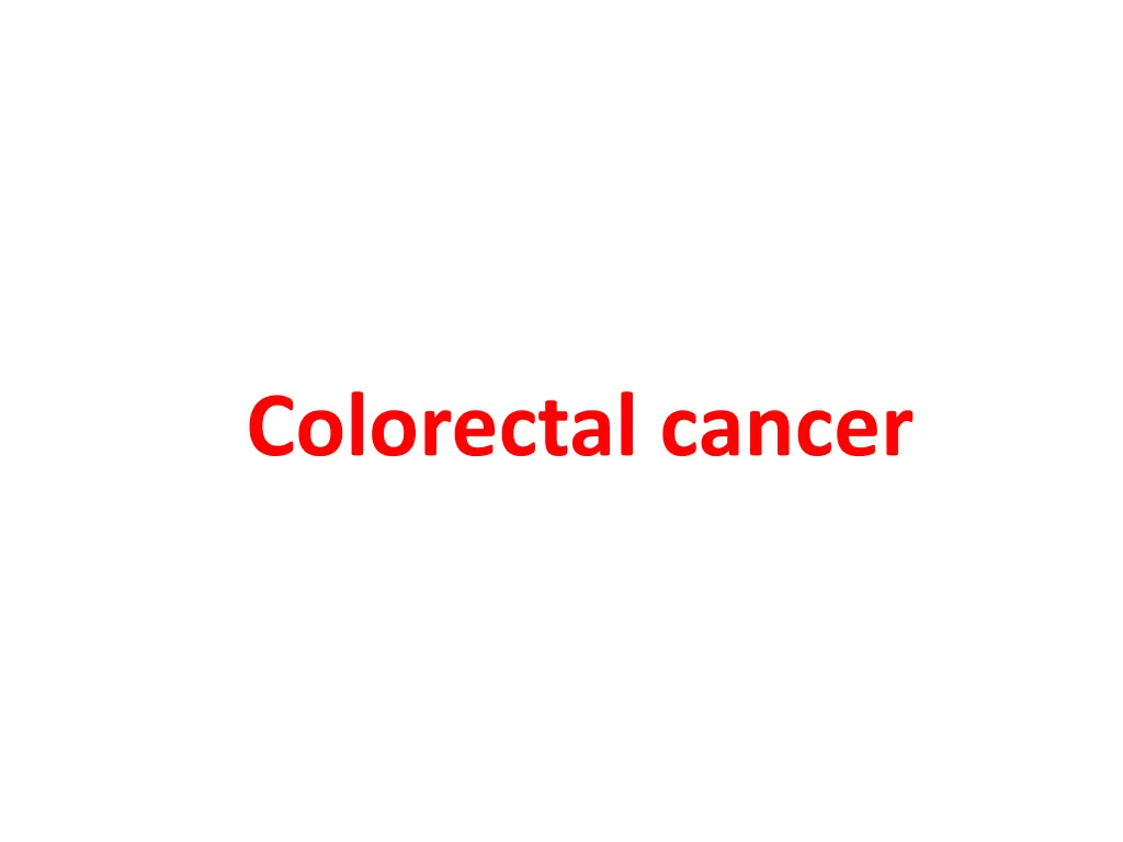 colorectal cancer