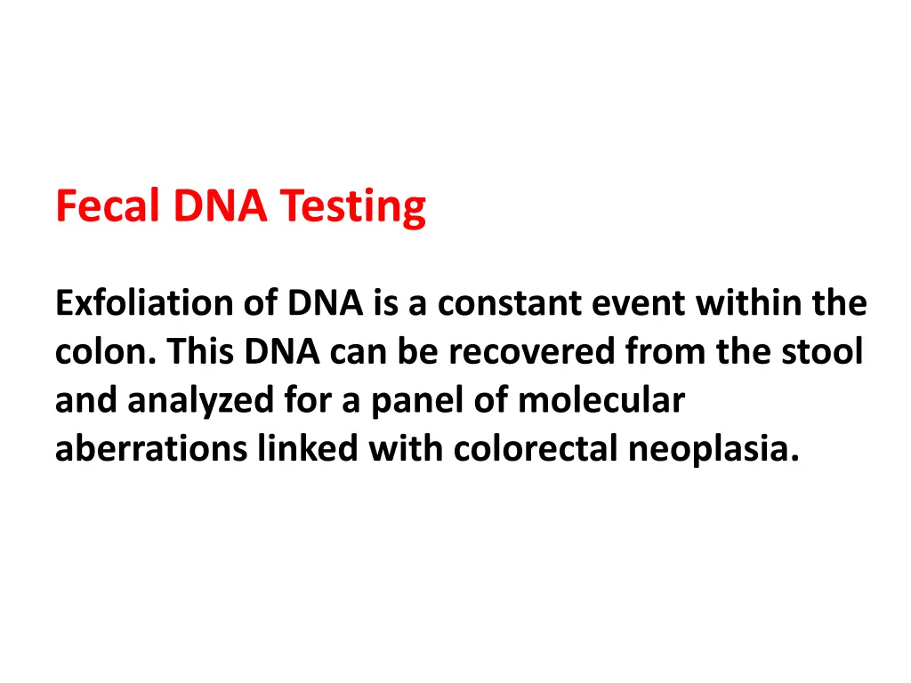 fecal dna testing