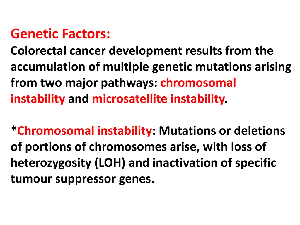 genetic factors colorectal cancer development