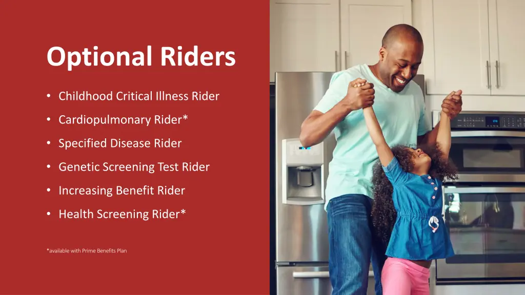 optional riders