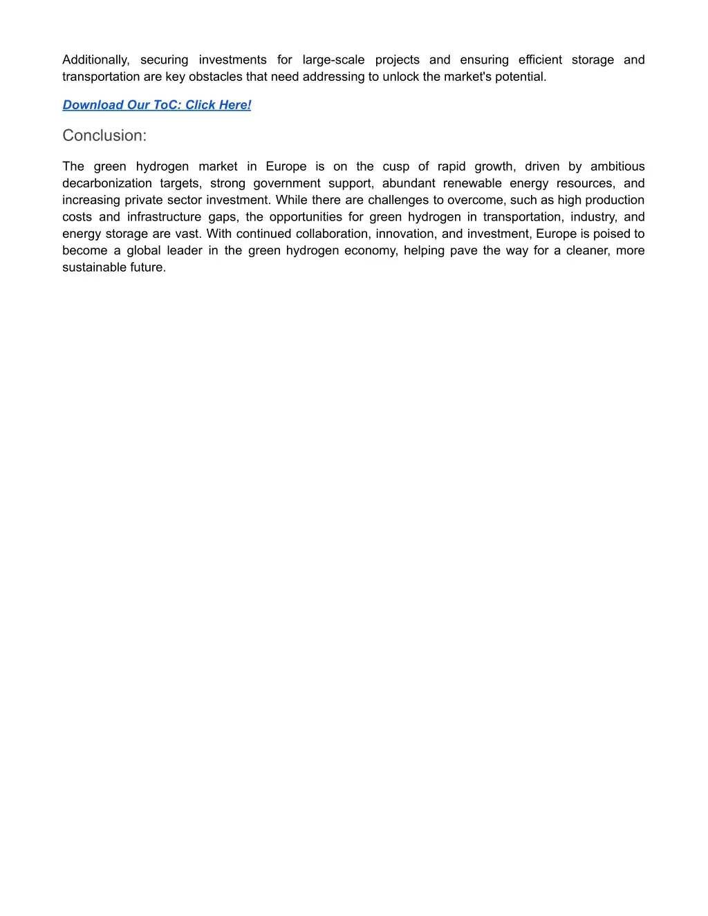additionally securing investments for large scale
