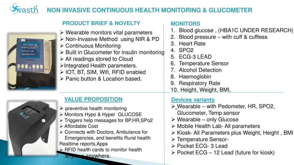 non invasive continuous health monitoring