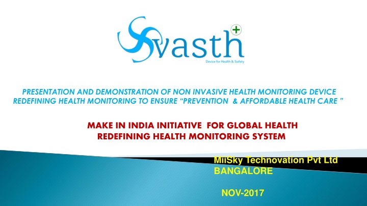 presentation and demonstration of non invasive