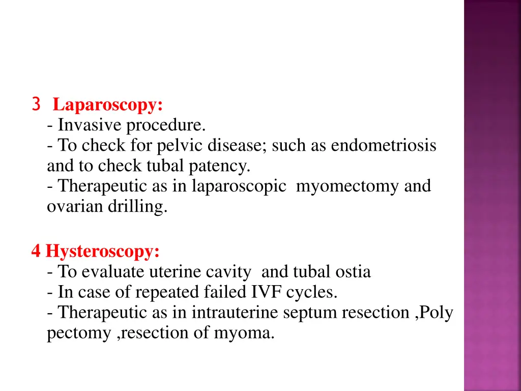 3 laparoscopy invasive procedure to check