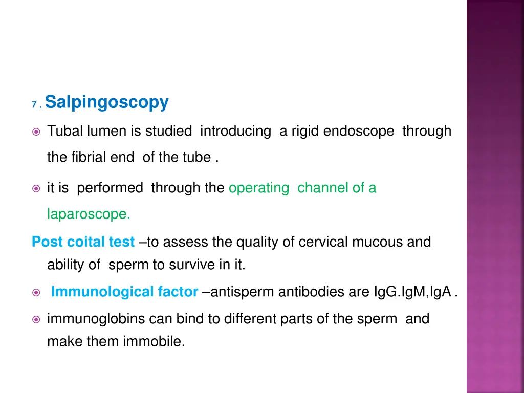 7 salpingoscopy