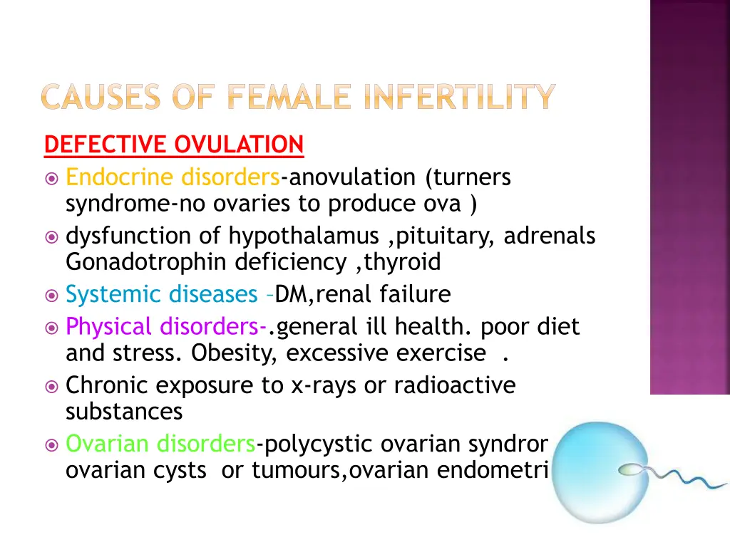 causes of female infertility
