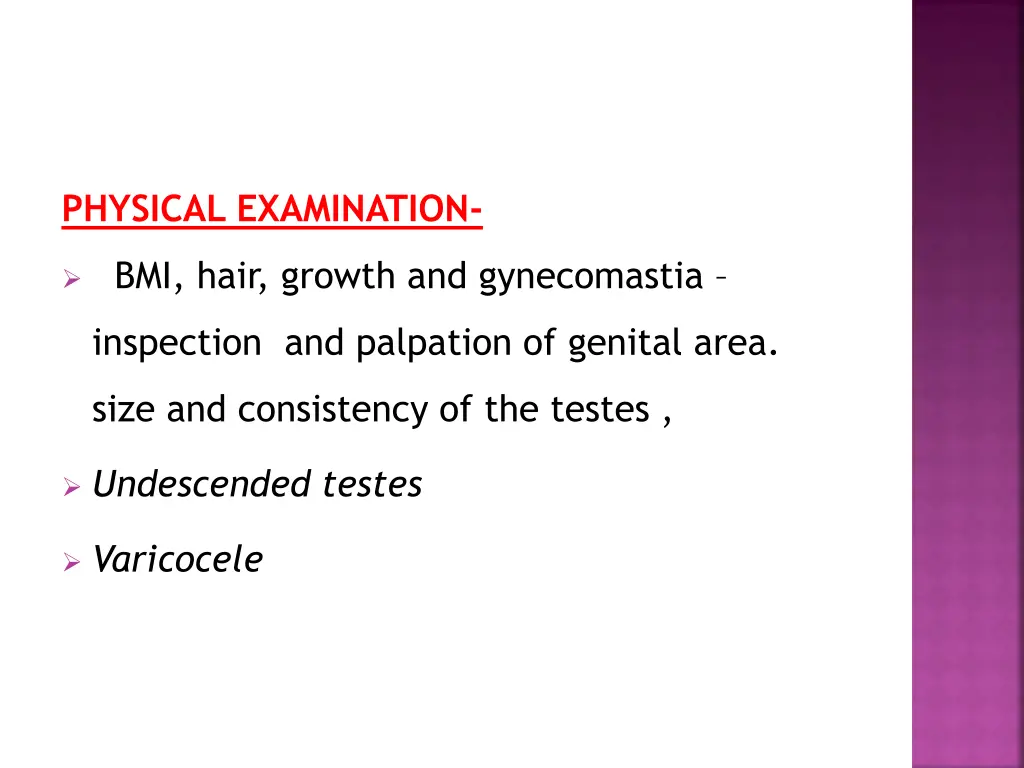 physical examination