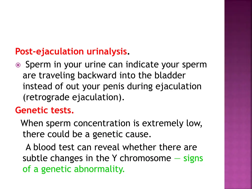 post ejaculation urinalysis sperm in your urine