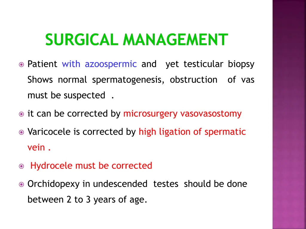 surgical management
