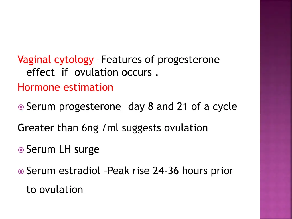 vaginal cytology features of progesterone effect