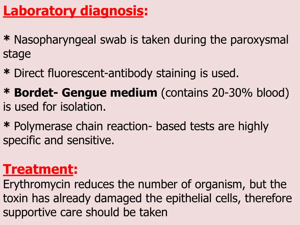 laboratory diagnosis