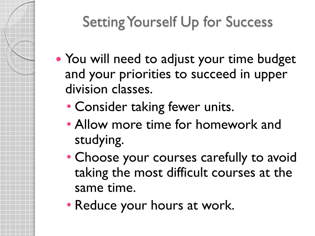 setting yourself up for success 1