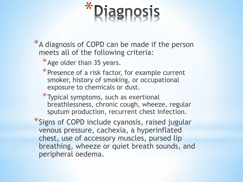 diagnosis